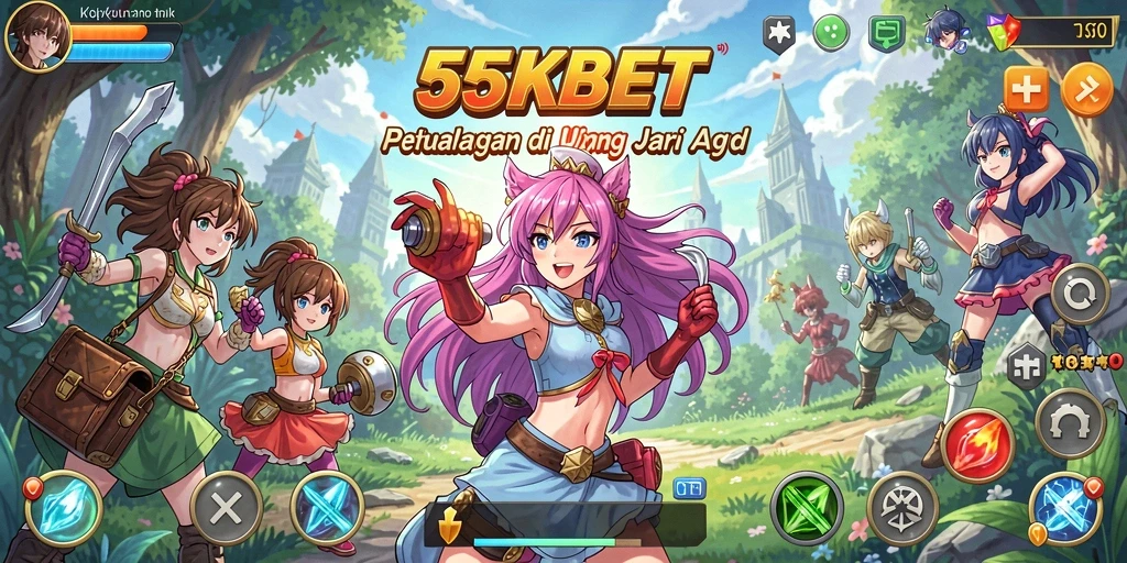 Screenshot dari gameplay 55KBET yang menampilkan pertarungan seru.