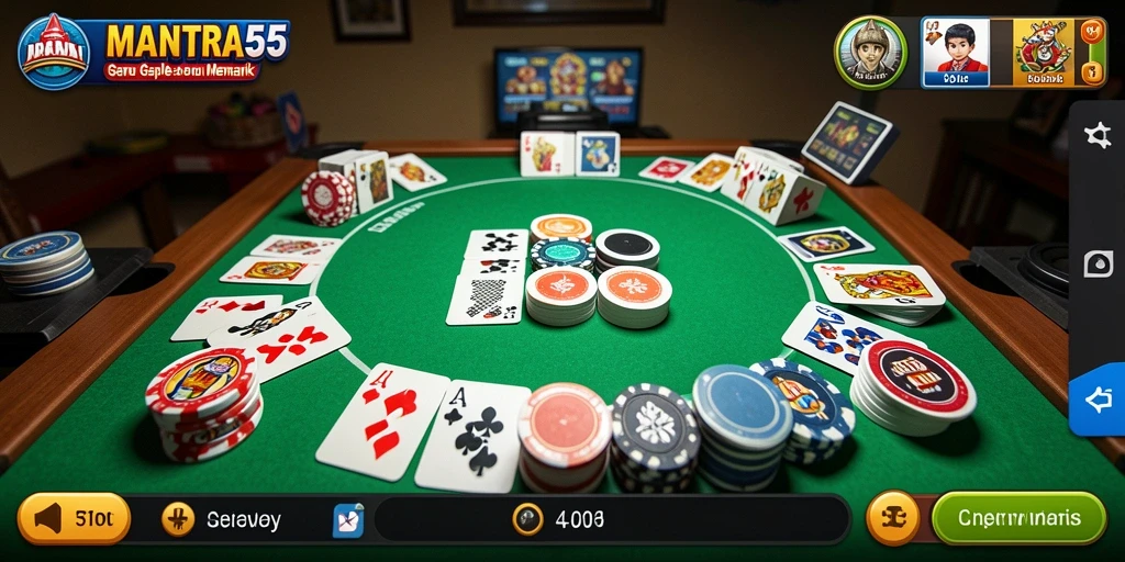 Tampilan menarik dari gameplay Gaple di MANTRA55.