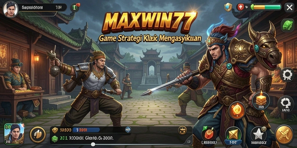 Tampilan seru gameplay strategi klasik di MAXWIN77.