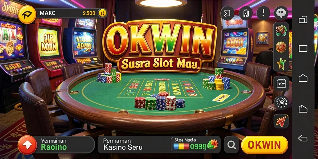 Tampilan menarik dari gameplay Kasino di OKWIN.