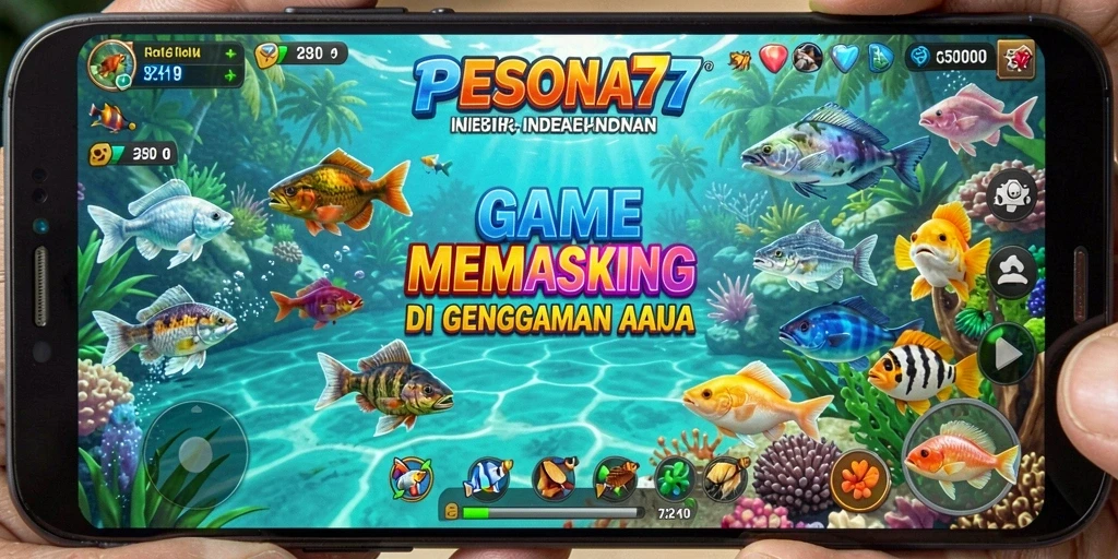 Gameplay PESONA77 menampilkan aksi memancing yang seru dan mendebarkan.