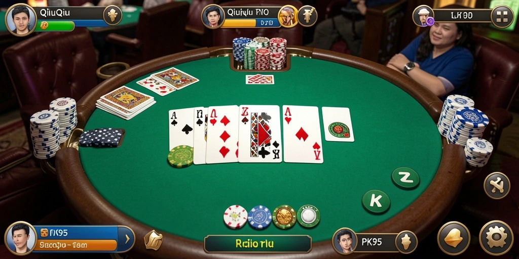 Tampilan gameplay QiuQiu yang penuh strategi dan kesenangan.