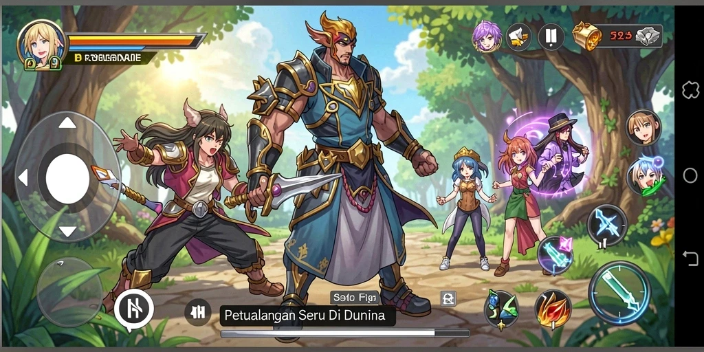 Gameplay seru RSNGAME yang penuh warna dan aksi.