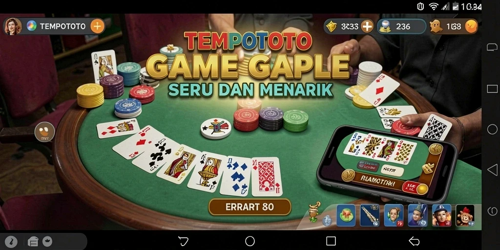 Tampilan permainan Gaple yang seru dan interaktif.