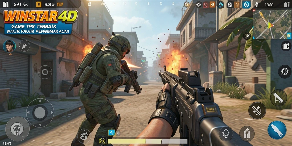 Gameplay WINSTAR4D yang mendebarkan dalam aksi TPS.