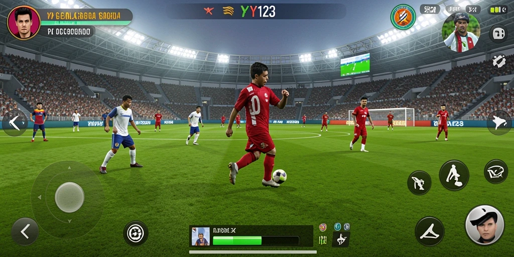 Screenshot gameplay <strong>YY123</strong> yang menampilkan aksi seru di lapangan.